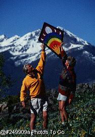 Mature couple w/ kite